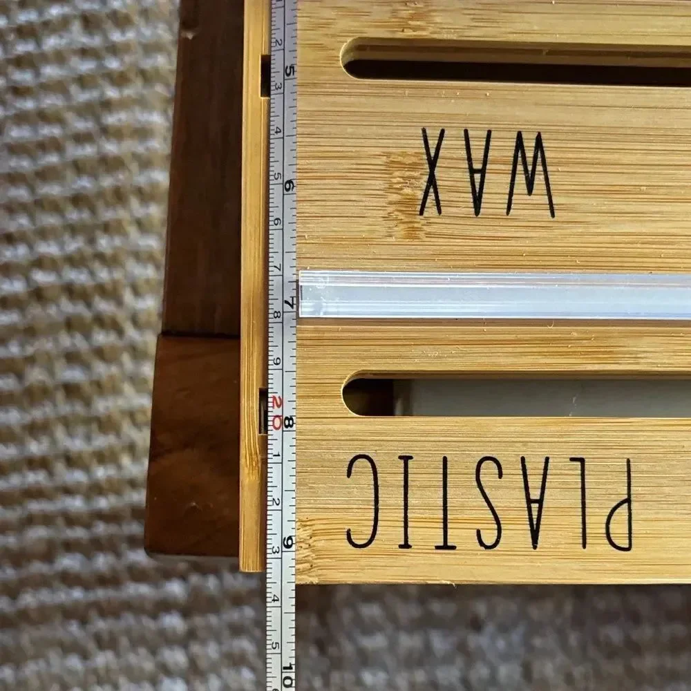 Rae Dunn like Bamboo Kitchen Wrap Organizer